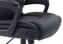 Load image into Gallery viewer, Classic Puresoft PU-Padded Mid-Back Office Computer Desk Chair with Armrest - Black