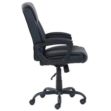 Load image into Gallery viewer, Classic Puresoft PU-Padded Mid-Back Office Computer Desk Chair with Armrest - Black
