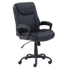 Load image into Gallery viewer, Classic Puresoft PU-Padded Mid-Back Office Computer Desk Chair with Armrest - Black