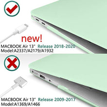 Load image into Gallery viewer, Dongke MacBook Air 13 inch Case 2020 2019 2018 Rubberized Frosted Matte See Through Hard Case Cover for MacBook Air 13.3 inch Black