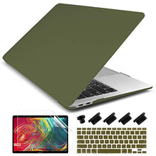 Load image into Gallery viewer, Dongke MacBook Air 13 inch Case 2020 2019 2018 Rubberized Frosted Matte See Through Hard Case Cover for MacBook Air 13.3 inch Black