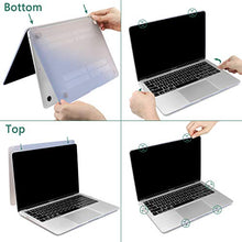 Load image into Gallery viewer, Dongke MacBook Air 13 inch Case 2020 2019 2018 Rubberized Frosted Matte See Through Hard Case Cover for MacBook Air 13.3 inch Black