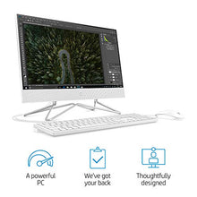 Load image into Gallery viewer, HP 22-inch All-in-One Desktop Computer, AMD Athlon Silver 3050U Processor, 4 GB RAM, 256 GB SSD, Windows 10 Home (22-dd0010, White), Snow White