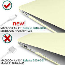 Load image into Gallery viewer, Dongke MacBook Air 13 inch Case 2020 2019 2018 Rubberized Frosted Matte See Through Hard Case Cover for MacBook Air 13.3 inch Black