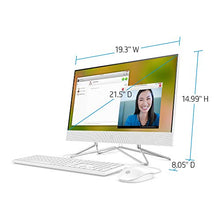 Load image into Gallery viewer, HP 22-inch All-in-One Desktop Computer, AMD Athlon Silver 3050U Processor, 4 GB RAM, 256 GB SSD, Windows 10 Home (22-dd0010, White), Snow White
