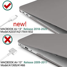 Load image into Gallery viewer, Dongke MacBook Air 13 inch Case 2020 2019 2018 Rubberized Frosted Matte See Through Hard Case Cover for MacBook Air 13.3 inch Black