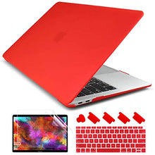 Load image into Gallery viewer, Dongke MacBook Air 13 inch Case 2020 2019 2018 Rubberized Frosted Matte See Through Hard Case Cover for MacBook Air 13.3 inch Black