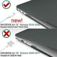 Load image into Gallery viewer, Dongke MacBook Air 13 inch Case 2020 2019 2018 Rubberized Frosted Matte See Through Hard Case Cover for MacBook Air 13.3 inch Black