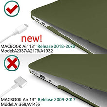 Load image into Gallery viewer, Dongke MacBook Air 13 inch Case 2020 2019 2018 Rubberized Frosted Matte See Through Hard Case Cover for MacBook Air 13.3 inch Black