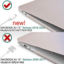 Load image into Gallery viewer, Dongke MacBook Air 13 inch Case 2020 2019 2018 Rubberized Frosted Matte See Through Hard Case Cover for MacBook Air 13.3 inch Black