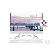 Load image into Gallery viewer, HP 22-inch All-in-One Desktop Computer, AMD Athlon Silver 3050U Processor, 4 GB RAM, 256 GB SSD, Windows 10 Home (22-dd0010, White), Snow White
