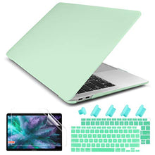 Load image into Gallery viewer, Dongke MacBook Air 13 inch Case 2020 2019 2018 Rubberized Frosted Matte See Through Hard Case Cover for MacBook Air 13.3 inch Black