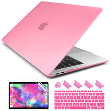 Load image into Gallery viewer, Dongke MacBook Air 13 inch Case 2020 2019 2018 Rubberized Frosted Matte See Through Hard Case Cover for MacBook Air 13.3 inch Black