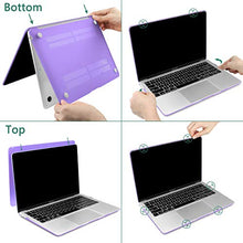 Load image into Gallery viewer, Dongke MacBook Air 13 inch Case 2020 2019 2018 Rubberized Frosted Matte See Through Hard Case Cover for MacBook Air 13.3 inch Black