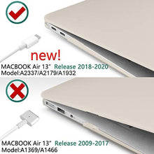 Load image into Gallery viewer, Dongke MacBook Air 13 inch Case 2020 2019 2018 Rubberized Frosted Matte See Through Hard Case Cover for MacBook Air 13.3 inch Black