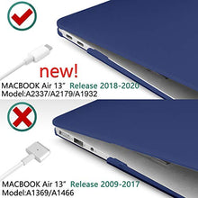 Load image into Gallery viewer, Dongke MacBook Air 13 inch Case 2020 2019 2018 Rubberized Frosted Matte See Through Hard Case Cover for MacBook Air 13.3 inch Black