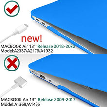 Load image into Gallery viewer, Dongke MacBook Air 13 inch Case 2020 2019 2018 Rubberized Frosted Matte See Through Hard Case Cover for MacBook Air 13.3 inch Black