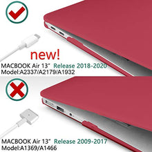 Load image into Gallery viewer, Dongke MacBook Air 13 inch Case 2020 2019 2018 Rubberized Frosted Matte See Through Hard Case Cover for MacBook Air 13.3 inch Black