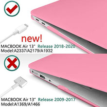 Load image into Gallery viewer, Dongke MacBook Air 13 inch Case 2020 2019 2018 Rubberized Frosted Matte See Through Hard Case Cover for MacBook Air 13.3 inch Black