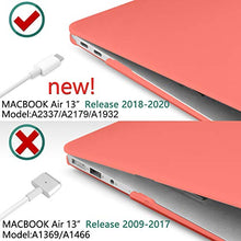 Load image into Gallery viewer, Dongke MacBook Air 13 inch Case 2020 2019 2018 Rubberized Frosted Matte See Through Hard Case Cover for MacBook Air 13.3 inch Black