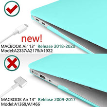 Load image into Gallery viewer, Dongke MacBook Air 13 inch Case 2020 2019 2018 Rubberized Frosted Matte See Through Hard Case Cover for MacBook Air 13.3 inch Black