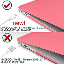 Load image into Gallery viewer, Dongke MacBook Air 13 inch Case 2020 2019 2018 Rubberized Frosted Matte See Through Hard Case Cover for MacBook Air 13.3 inch Black