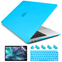 Load image into Gallery viewer, Dongke MacBook Air 13 inch Case 2020 2019 2018 Rubberized Frosted Matte See Through Hard Case Cover for MacBook Air 13.3 inch Black
