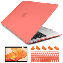 Load image into Gallery viewer, Dongke MacBook Air 13 inch Case 2020 2019 2018 Rubberized Frosted Matte See Through Hard Case Cover for MacBook Air 13.3 inch Black
