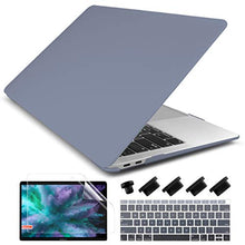 Load image into Gallery viewer, Dongke MacBook Air 13 inch Case 2020 2019 2018 Rubberized Frosted Matte See Through Hard Case Cover for MacBook Air 13.3 inch Black
