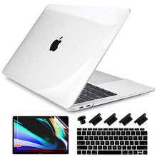 Load image into Gallery viewer, Dongke MacBook Air 13 inch Case 2020 2019 2018 Rubberized Frosted Matte See Through Hard Case Cover for MacBook Air 13.3 inch Black
