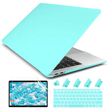 Load image into Gallery viewer, Dongke MacBook Air 13 inch Case 2020 2019 2018 Rubberized Frosted Matte See Through Hard Case Cover for MacBook Air 13.3 inch Black
