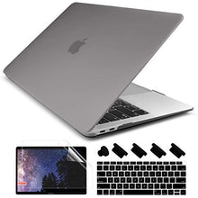 Load image into Gallery viewer, Dongke MacBook Air 13 inch Case 2020 2019 2018 Rubberized Frosted Matte See Through Hard Case Cover for MacBook Air 13.3 inch Black
