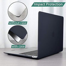 Load image into Gallery viewer, Dongke MacBook Air 13 inch Case 2020 2019 2018 Rubberized Frosted Matte See Through Hard Case Cover for MacBook Air 13.3 inch Black
