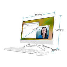 Load image into Gallery viewer, HP 22-inch All-in-One Desktop Computer, AMD Athlon Silver 3050U Processor, 4 GB RAM, 256 GB SSD, Windows 10 Home (22-dd0010, White), Snow White
