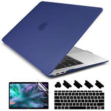 Load image into Gallery viewer, Dongke MacBook Air 13 inch Case 2020 2019 2018 Rubberized Frosted Matte See Through Hard Case Cover for MacBook Air 13.3 inch Black
