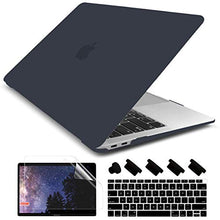 Load image into Gallery viewer, Dongke MacBook Air 13 inch Case 2020 2019 2018 Rubberized Frosted Matte See Through Hard Case Cover for MacBook Air 13.3 inch Black
