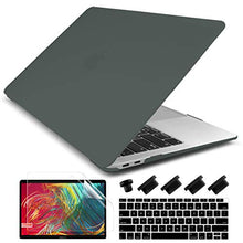 Load image into Gallery viewer, Dongke MacBook Air 13 inch Case 2020 2019 2018 Rubberized Frosted Matte See Through Hard Case Cover for MacBook Air 13.3 inch Black
