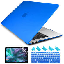 Load image into Gallery viewer, Dongke MacBook Air 13 inch Case 2020 2019 2018 Rubberized Frosted Matte See Through Hard Case Cover for MacBook Air 13.3 inch Black
