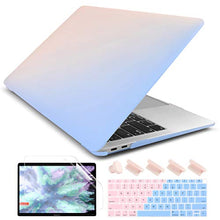 Load image into Gallery viewer, Dongke MacBook Air 13 inch Case 2020 2019 2018 Rubberized Frosted Matte See Through Hard Case Cover for MacBook Air 13.3 inch Black
