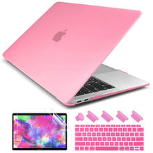 Load image into Gallery viewer, Dongke MacBook Air 13 inch Case 2020 2019 2018 Rubberized Frosted Matte See Through Hard Case Cover for MacBook Air 13.3 inch Black
