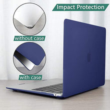 Load image into Gallery viewer, Dongke MacBook Air 13 inch Case 2020 2019 2018 Rubberized Frosted Matte See Through Hard Case Cover for MacBook Air 13.3 inch Black
